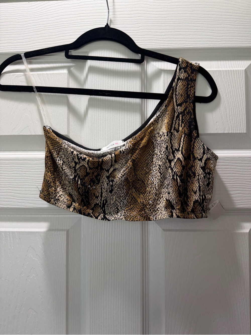 Better Be Brown & Black Snake Print Crop Top